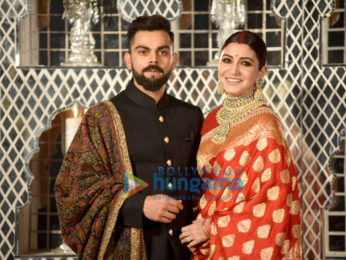 Virat Kohli and Anushka Sharma snapped at their Delhi wedding reception