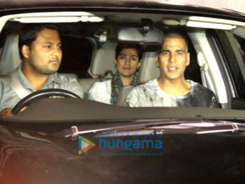 Akshay Kumar, Twinkle Khanna and R. Balki spotted at Sunny Super Sound in Juhu