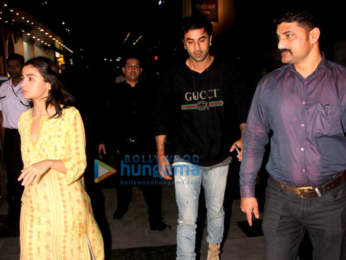 Alia Bhatt and Ranbir Kapoor snapped attending a screening of 'Padmaavat' in Lower Parel