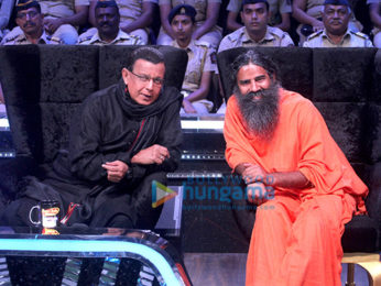 Baba Ramdev snapped on sets of Dance India Dance