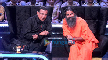 Baba Ramdev snapped on sets of Dance India Dance