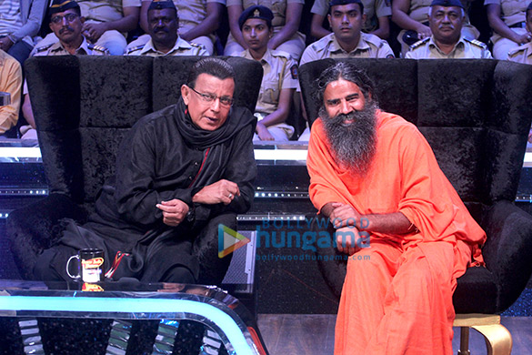 Baba Ramdev snapped on sets of Dance India Dance