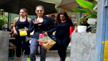 Bipasha Basu and Deanne Panday spotted at Kitchen Garden in Bandra