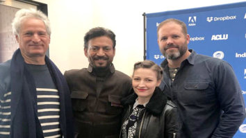 Irrfan Khan strikes a pose with his Puzzle co-star Kelly MacDonald and director Marc Turtletaub