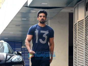 Saqib Saleem snapped outside his gym