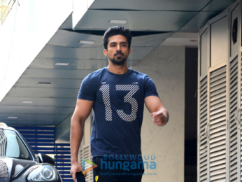 Saqib Saleem snapped outside his gym