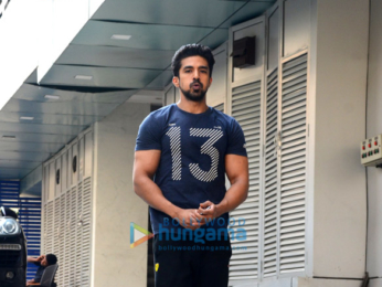 Saqib Saleem snapped outside his gym