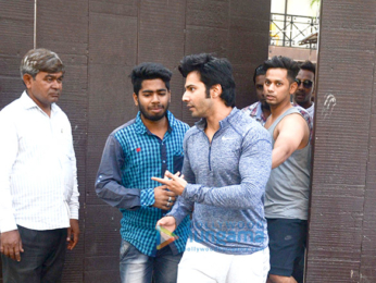 Varun Dhawan spotted at gym in Juhu