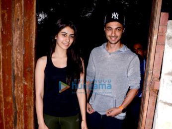 Aayush Sharma snapped with Warina Hussain