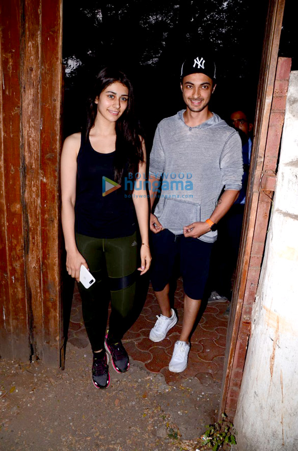 Aayush Sharma snapped with Warina Hussain Aayush Sharma snapped with Warina Hussain