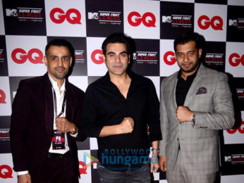Ajay Devgn, Arbaaz Khan and Sulaiman Merchant attend the launch of MTV Super Fight League