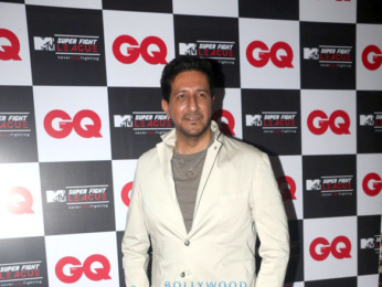 Ajay Devgn, Arbaaz Khan and Sulaiman Merchant attend the launch of MTV Super Fight League
