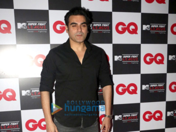 Ajay Devgn, Arbaaz Khan and Sulaiman Merchant attend the launch of MTV Super Fight League