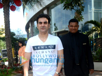 Arbaaz Khan snapped with friend at BKC