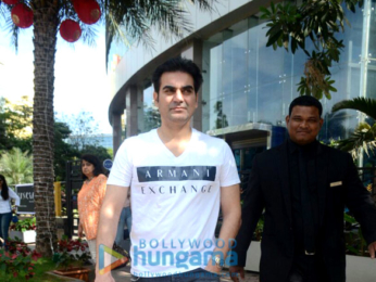 Arbaaz Khan snapped with friend at BKC