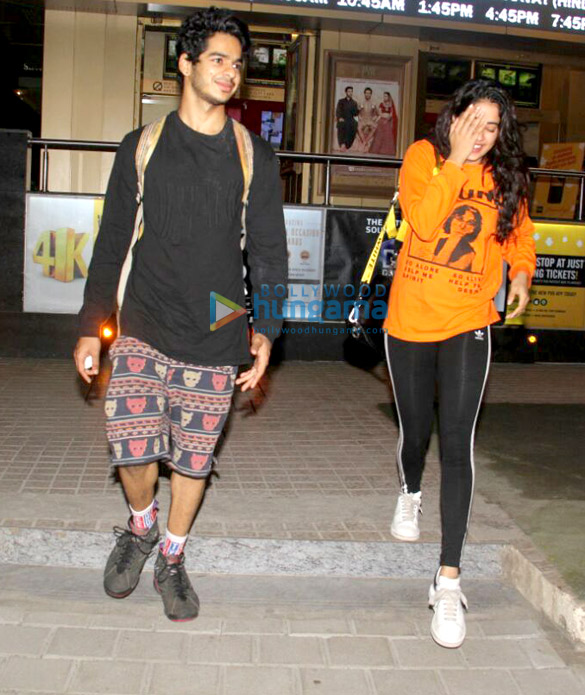 Jahnvi Kapoor and Ishaan Khatter snapped at PVR Juhu