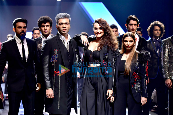 Karan Johar walks the ramp for Shane and Falguni Peacock Karan Johar walks the ramp for Shane and Falguni Peacock