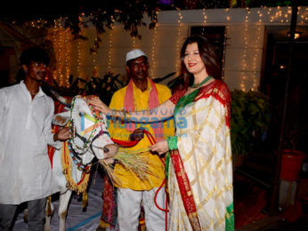 Mandana Karimi and Sangeeta Bijlani spotted at Mahashivaratri puja in Bandra
