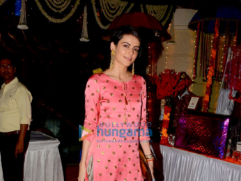 Mandana Karimi and Sangeeta Bijlani spotted at Mahashivaratri puja in Bandra