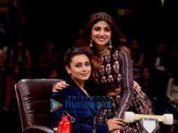 Shilpa Shetty and Rani Mukerji on the sets of Super Dancer 2