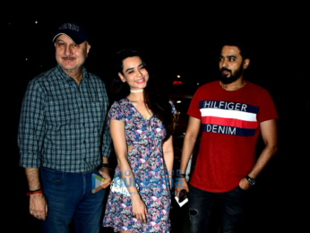 Soundarya Sharma and Anupam Kher snapped in Juhu