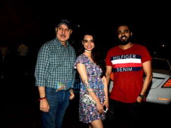 Soundarya Sharma and Anupam Kher snapped in Juhu