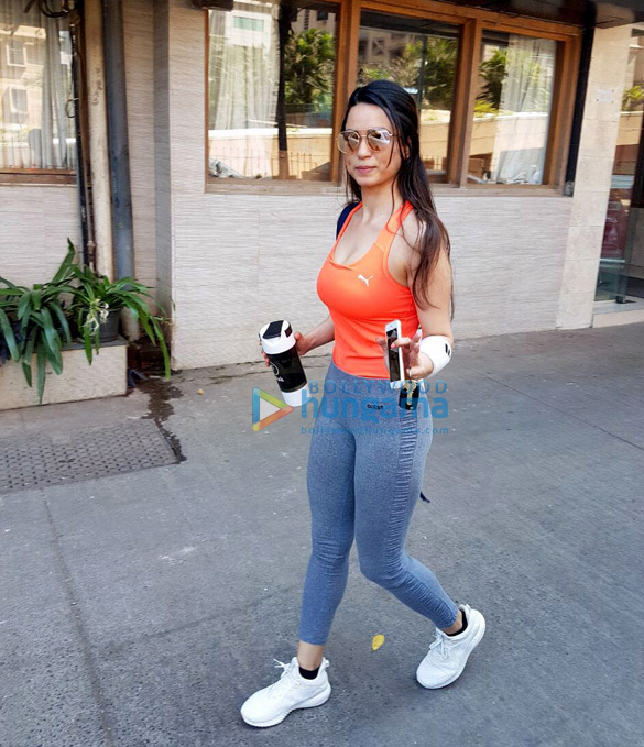 Soundarya Sharma snapped at the gym