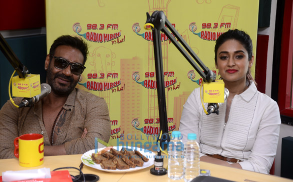 Ajay Devgn and Ileana D’Cruz spotted at 98.3 FM Radio Mirchi
