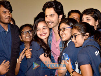Banita Sandhu, Varun Dhawan and Shoojit Sircar grace the trailer launch of 'October'