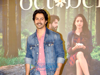 Banita Sandhu, Varun Dhawan and Shoojit Sircar grace the trailer launch of 'October'
