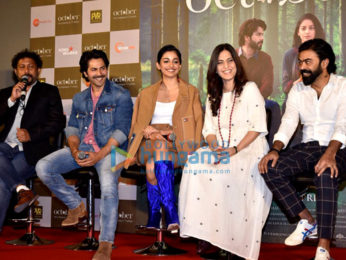 Banita Sandhu, Varun Dhawan and Shoojit Sircar grace the trailer launch of 'October'