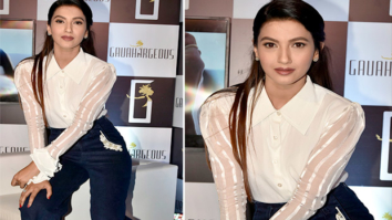 #FabulousFriday: Gauahar Khan pulls off the classiest white top-blue denim combo in the chicest way possible!