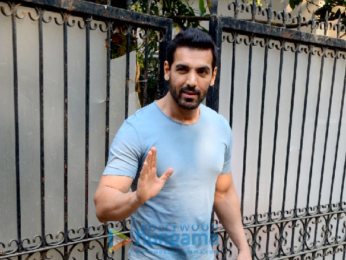 John Abraham celebrate holi with photographers in Bandra