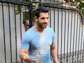 John Abraham celebrate holi with photographers in Bandra