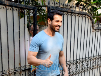 John Abraham celebrate holi with photographers in Bandra