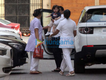 Kareena Kapoor Khan and Taimur Ali Khan spotted at Amrita Arora's house