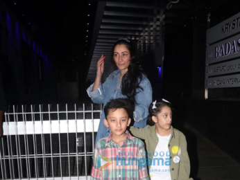 Manyata Dutt and kids spotted at Hakkasan