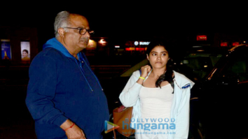 Shraddha Kapoor, Janvhi Kapoor and Boney Kapoor snapped at the airport