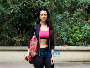Soundarya Sharma snapped near her residence
