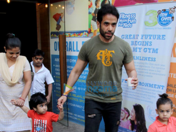 Tusshar Kapoor snapped with son Laksshya Kapoor in Mumbai