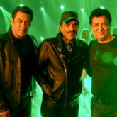 Salman Khan and Dharmendra twin in black with Sajid Nadiadwala for a song shoot for Yamla Pagla Deewana Phir Se