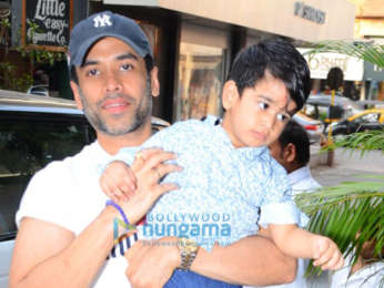 Tusshar Kapoor spotted at his son Laksshyas play school in Bandra