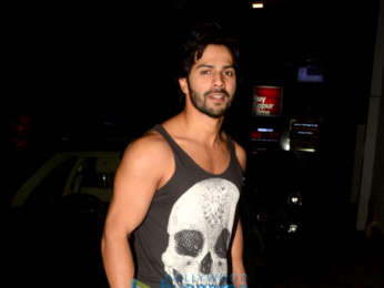 Varun Dhawan snapped outside the gym in Khar