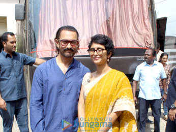 Aamir Khan, Kiran Rao snapped with Chief Minister of Maharashtra Devendra Fadnavis