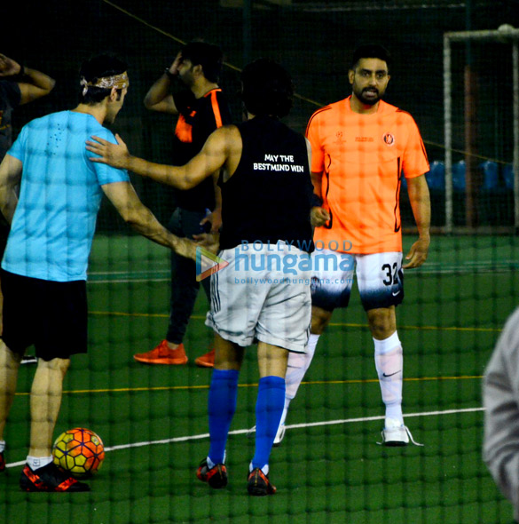 Abhishek Bachchan, Ishaan Khatter and others snapped at the football ground in Bandra Abhishek Bachchan, Ishaan Khatter and others snapped at the football ground in Bandra