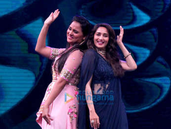 Madhuri Dixit snapped on the sets of High Fever