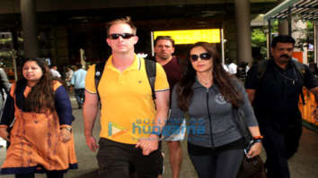 Preity Zinta and Gene Goodenough snapped at the airport