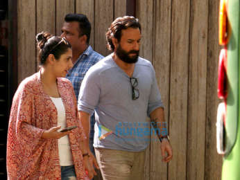 Saif Ali Khan snapped shooting for an ad in Juhu