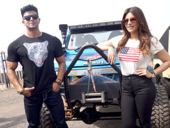 Shama Sikandar and Sahil Khan flag off the 'Mud Skull 4x4' off road rally in Mumbai