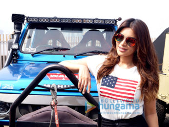 Shama Sikandar and Sahil Khan flag off the 'Mud Skull 4x4' off road rally in Mumbai